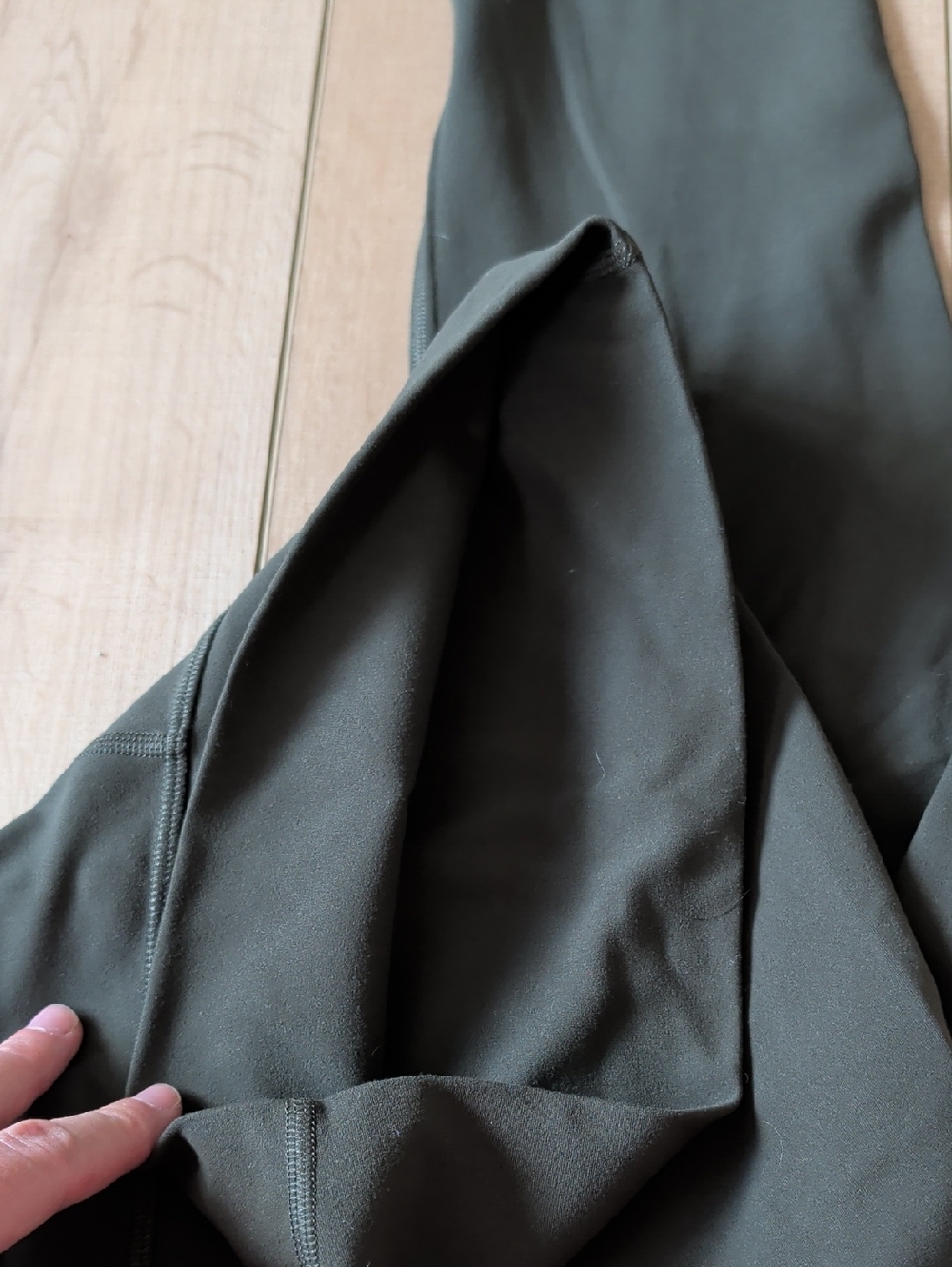 CRZ YOGA Olive Green High-Waist Performance Leggings - Picture 3 of 3